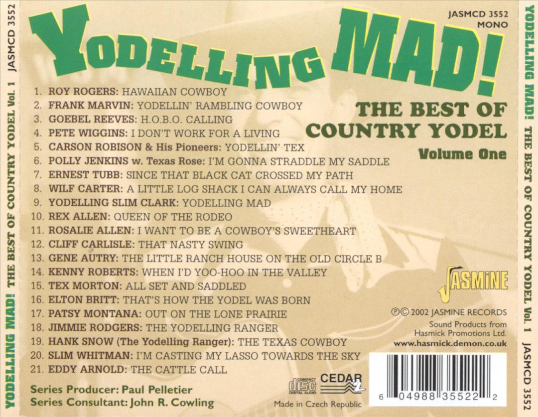 Yodeling Mad!: The Best of Country Yodel, Vol. 1 cover art