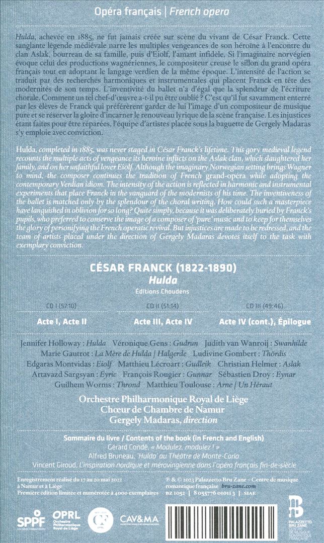 César Franck: Hulda cover art