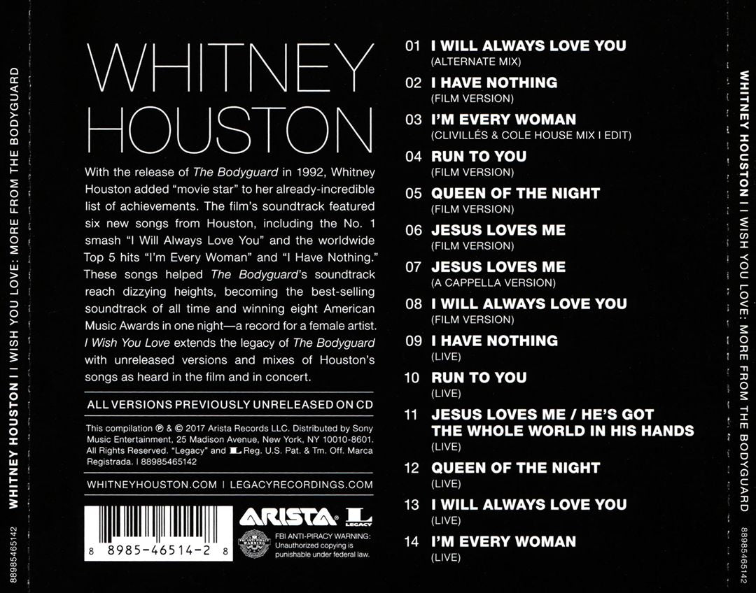 I Wish You Love: More From the Bodyguard cover art