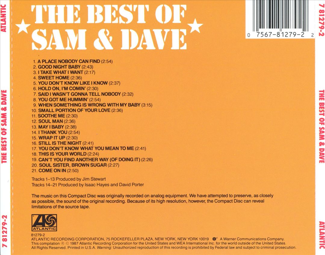 Best of Sam & Dave [Atlantic] cover art