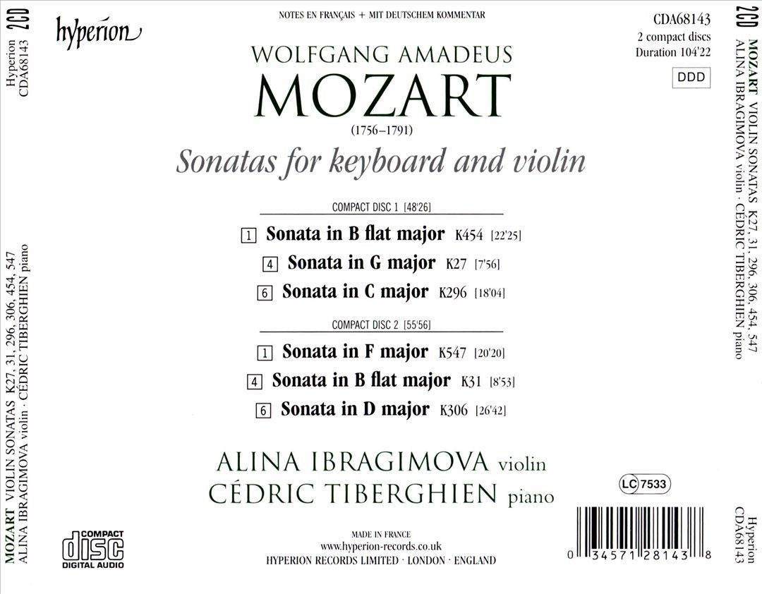 Mozart: Violin Sonatas Nos. 12, 16, 17, 23, 32, 36 cover art