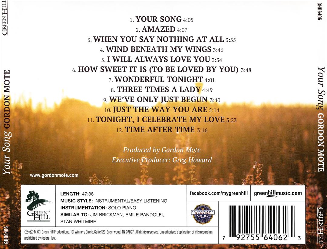 Your Song: A Piano Romance cover art