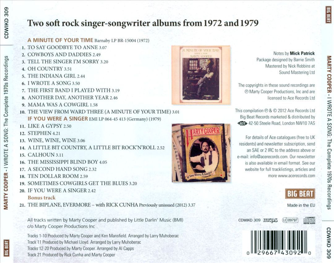 I Wrote a Song: The Complete 1970s Recordings cover art