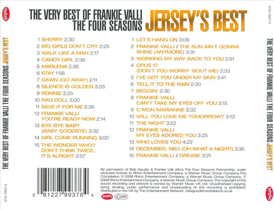 Very Best of Frankie Valli & the Four Seasons: Jersey's Best cover art