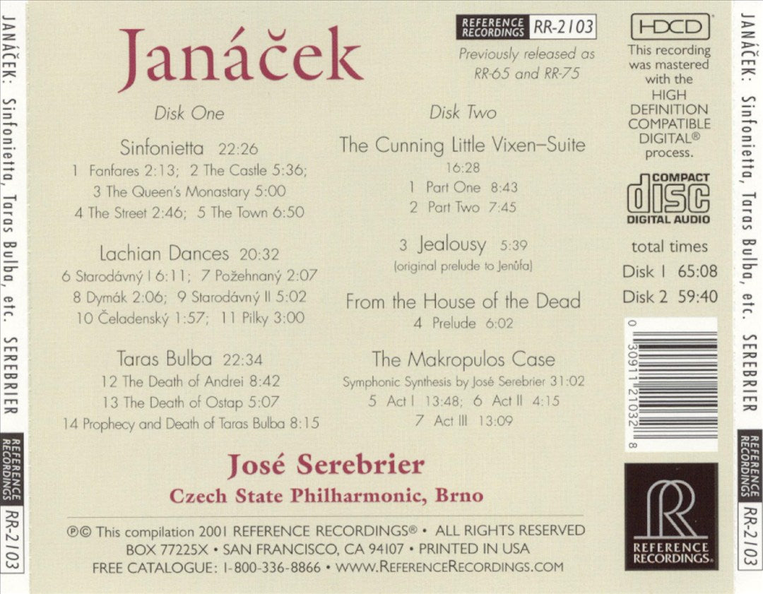 Janácek: Orchestral Works cover art