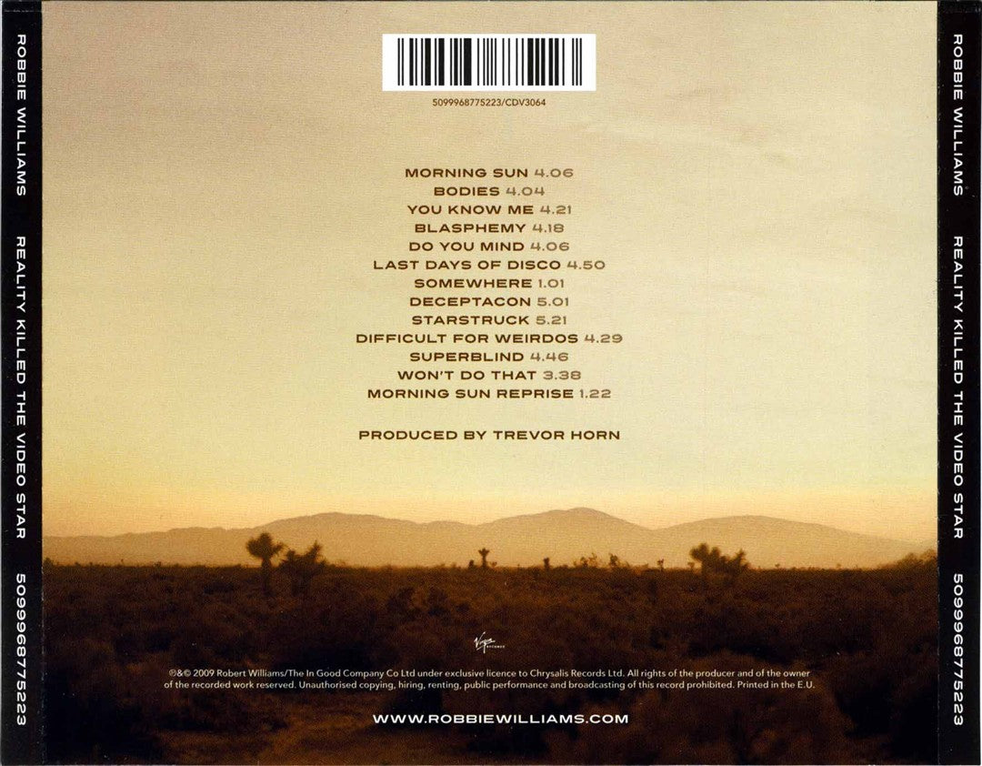 Reality Killed the Video Star cover art