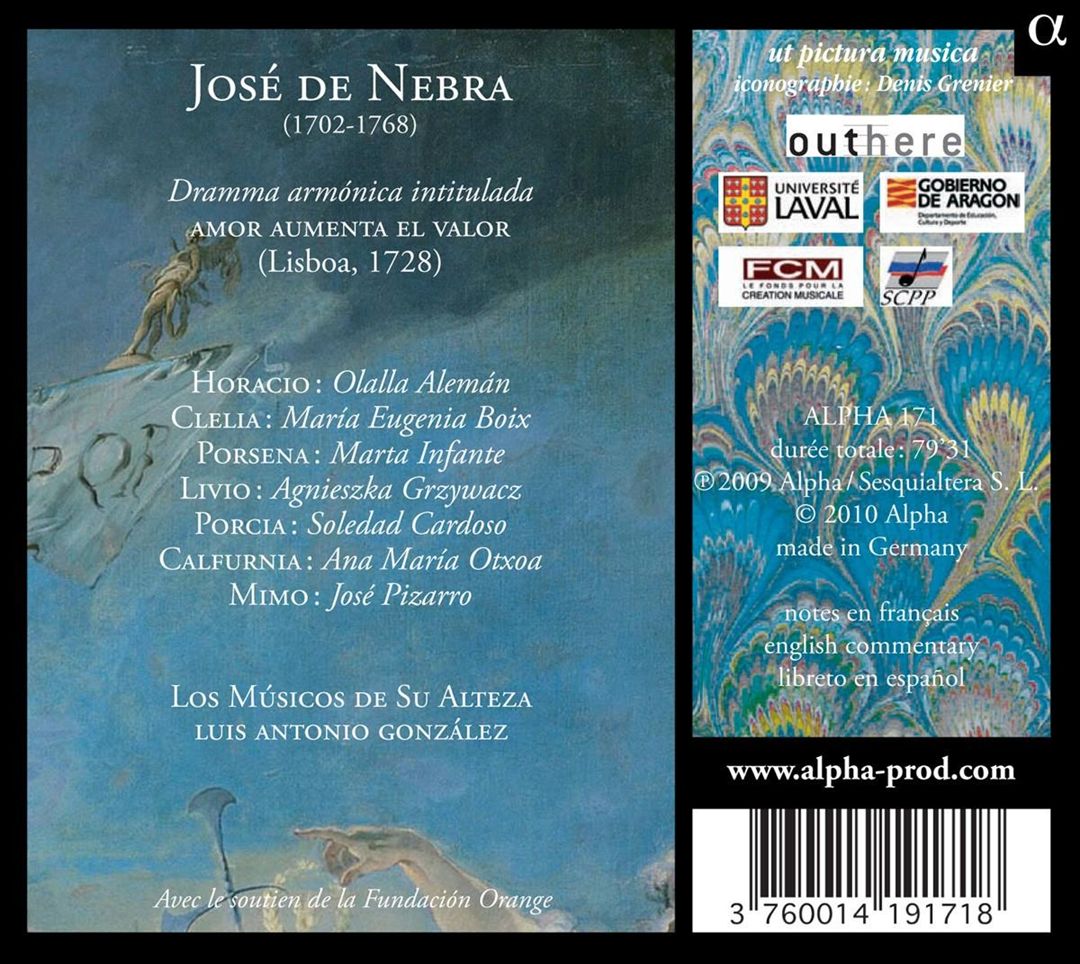 José de Nebra: Amor aumenta el valor cover art