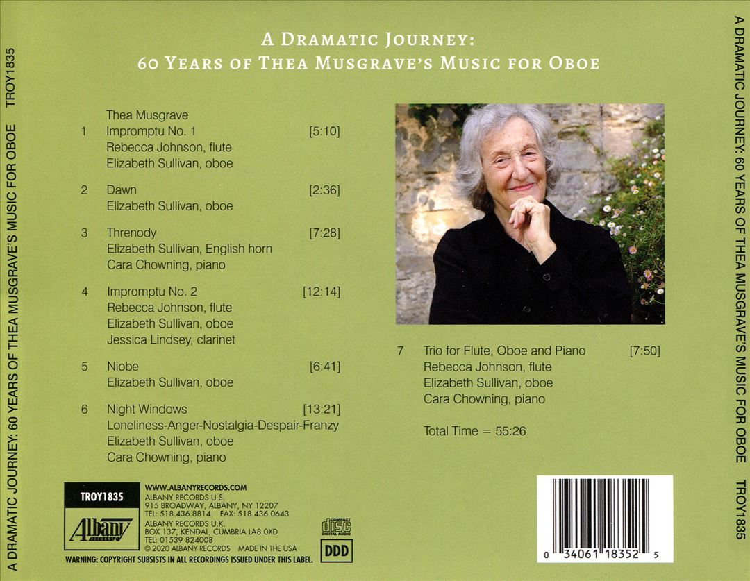 Dramatic Journey: 60 Years of Thea Musgrave's Music for Oboe cover art