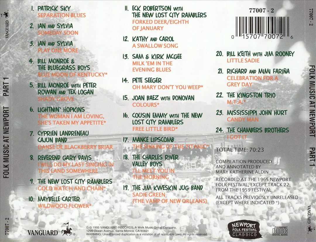 Folk Music at Newport, Vol. 1 cover art