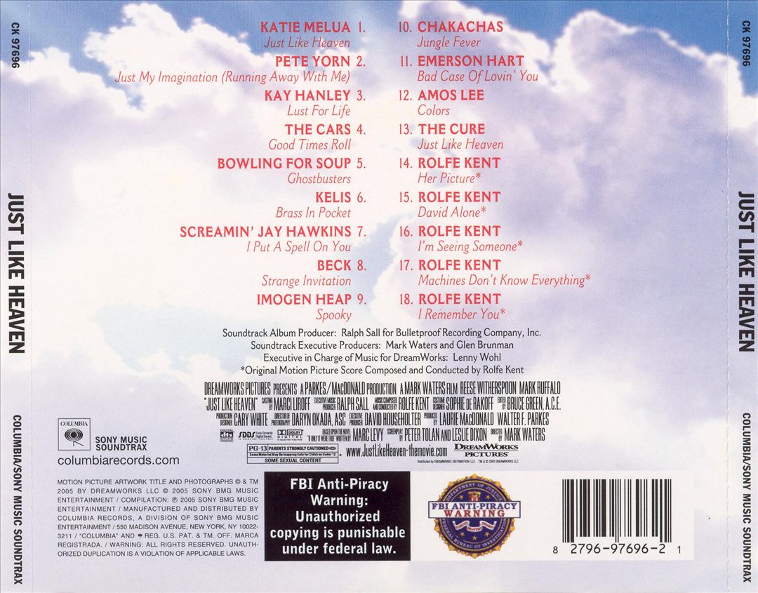 Just Like Heaven [Soundtrack] cover art