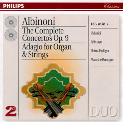 Albinoni: The Complete Concertos Op. 9; Adagio for Organ and Strings cover art