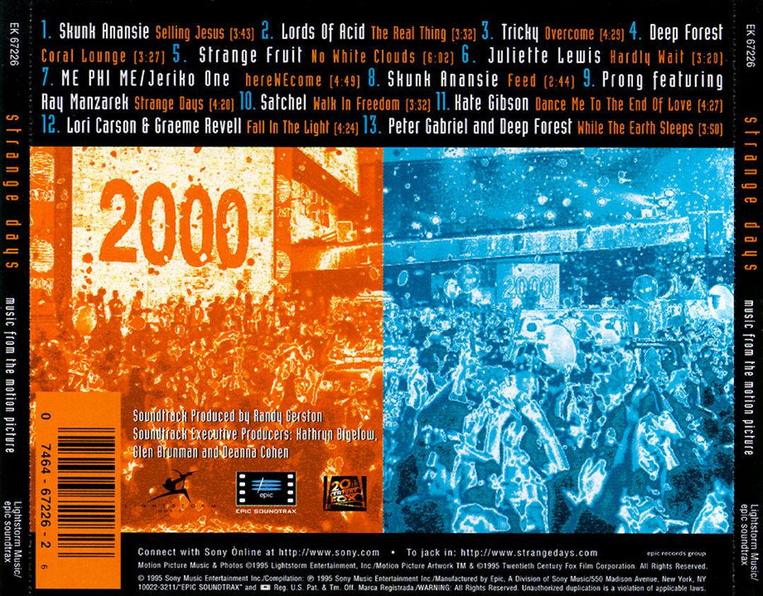 Strange Days [Original Soundtrack] cover art