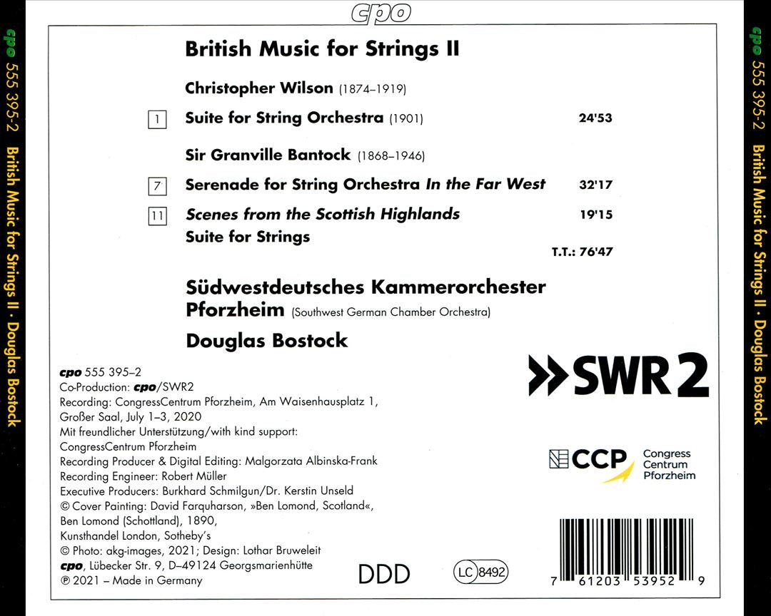 British Music for Strings II: Granville Bantock, Christopher Wilson cover art