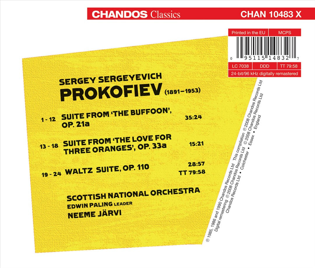 Prokofiev: The Buffoon Suite; Waltz Suite; The Love for Three Oranges Suite cover art