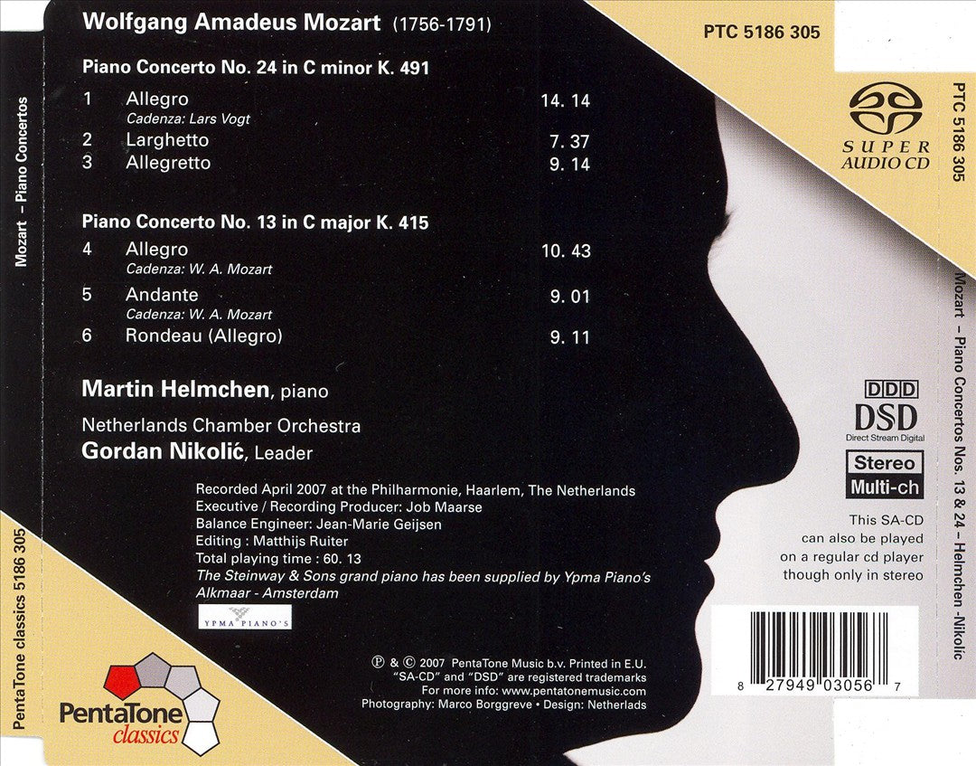 Mozart: Piano Concertos, K. 415 & 491 [includes DVD] cover art