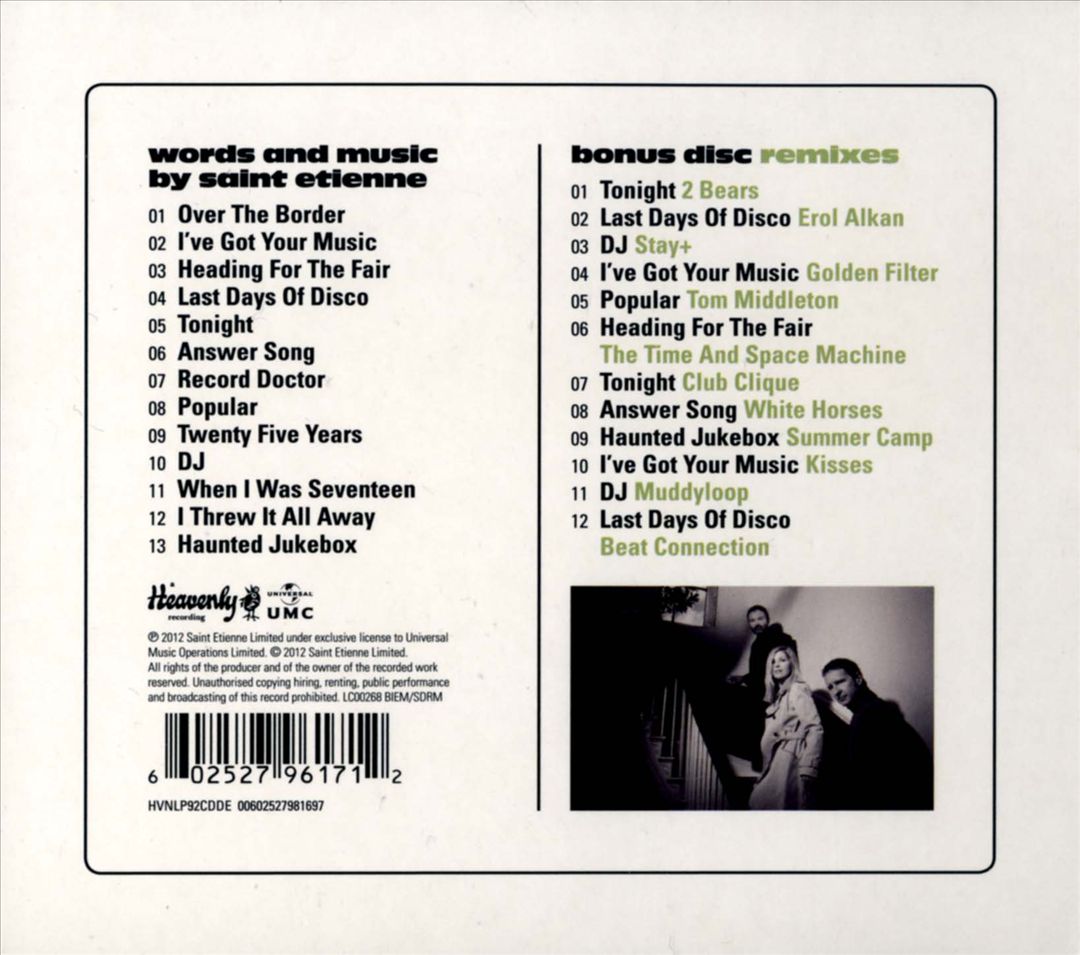 Words and Music by Saint Etienne [Deluxe Edition] cover art