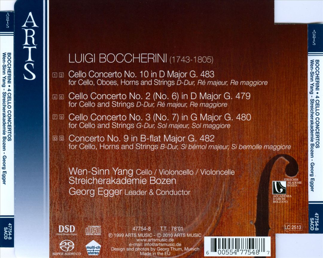Boccherini: 4 Cello Concertos, G.482, G. 483, G. 479, G. 480 cover art