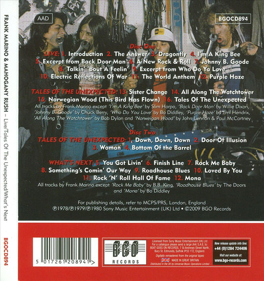 Live/Tales of the Unexpected/What's Next cover art