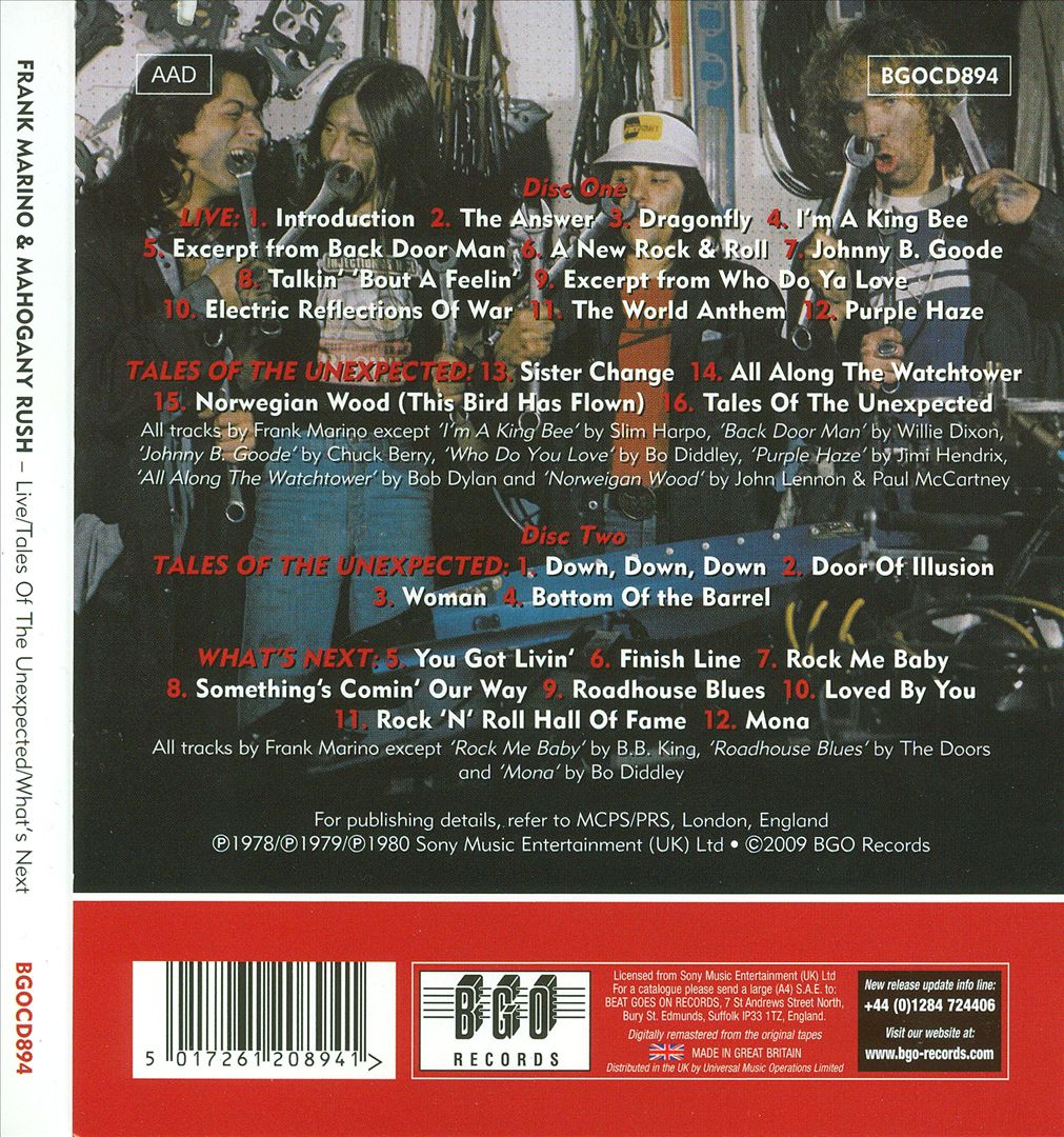 Live/Tales of the Unexpected/What's Next cover art