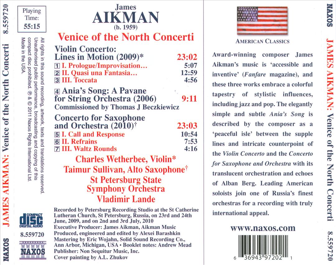 James Aikman: Venice of the North Concerti cover art