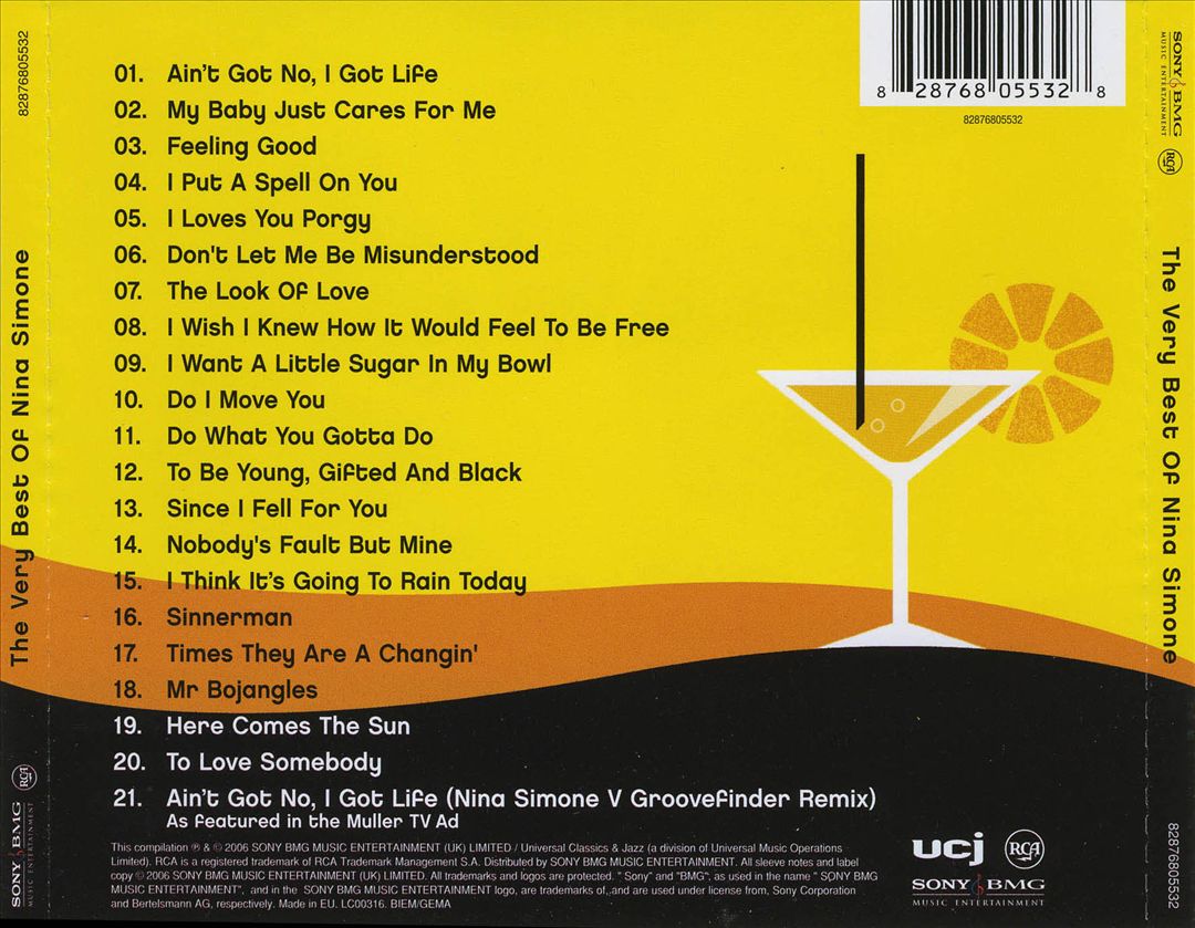 Very Best of Nina Simone [RCA] cover art