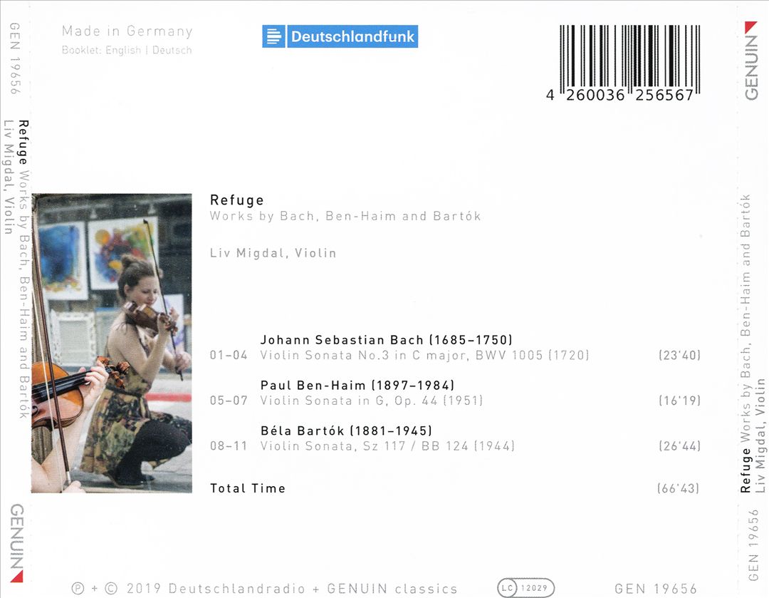 Refuge: Works by Bach, Ben-Haim and Bartók cover art