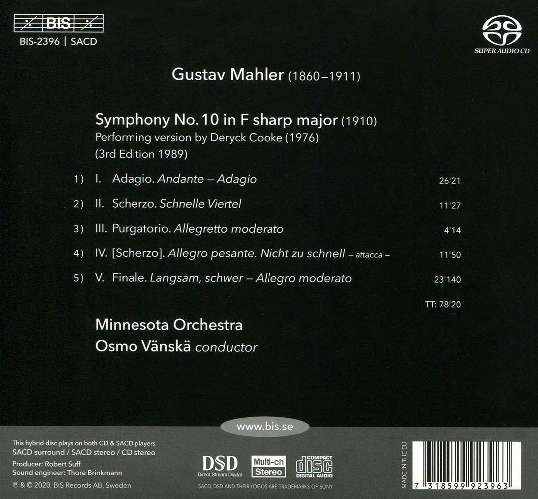 Mahler 10 cover art