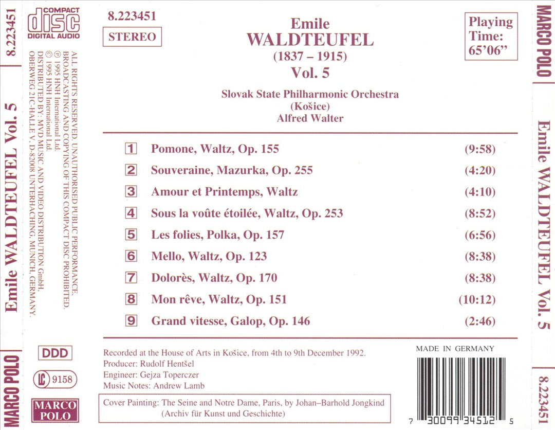 Best of Emile Waldteufel, Vol.5 cover art