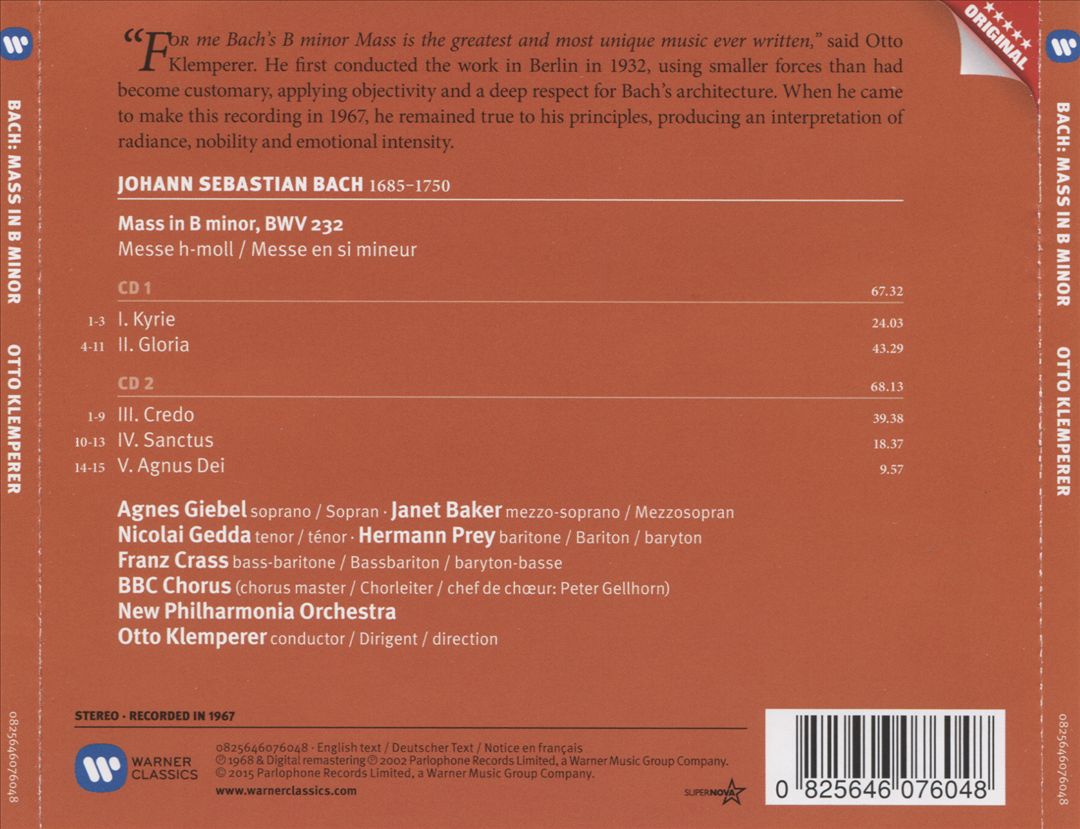 Bach: Mass in B minor cover art