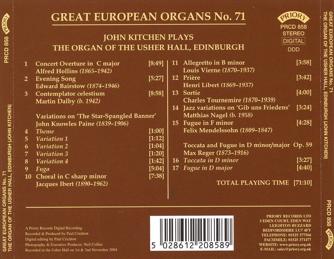 Great European Organs No. 71 cover art