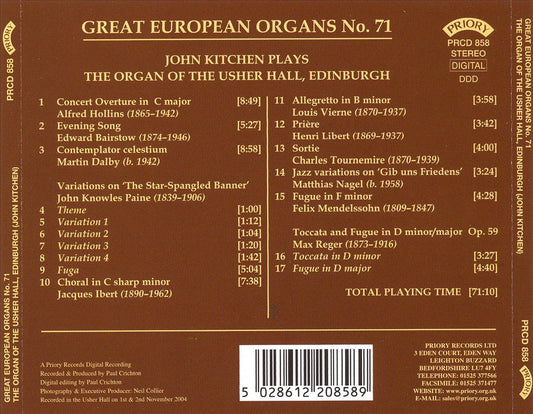 Great European Organs No. 71 cover art