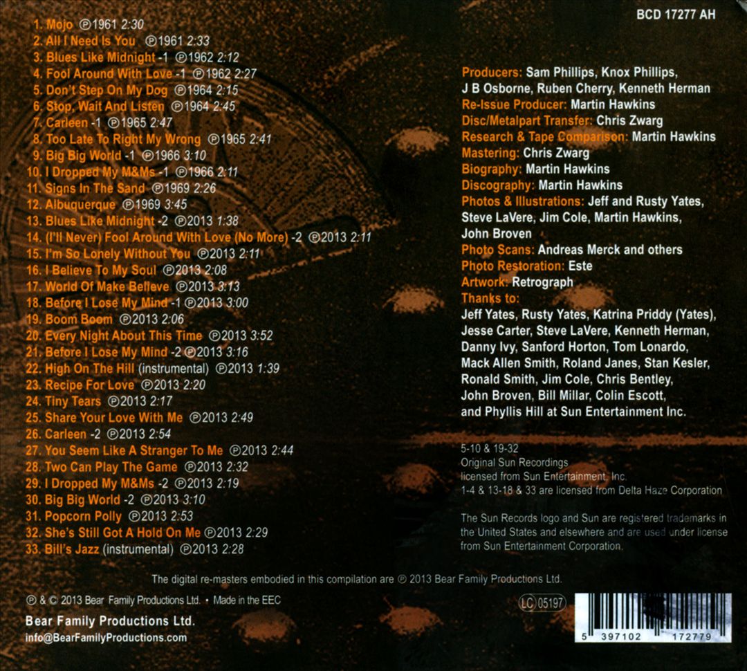 Blues Like Midnight: The Sun Years, Plus cover art