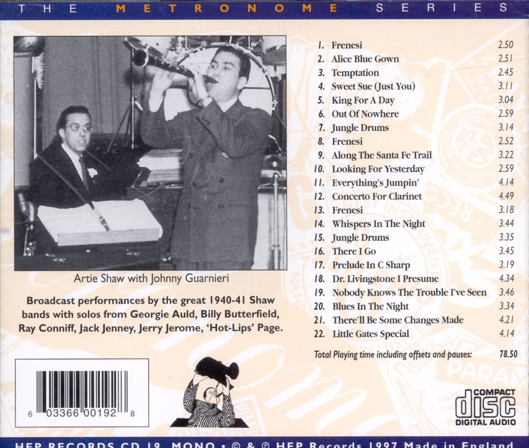 Artie Shaw at the Hollywood Palladium cover art