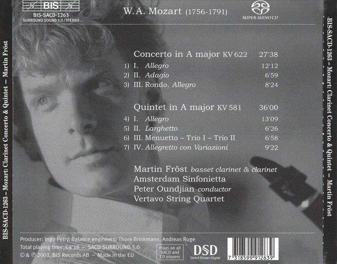 Mozart: Clarinet Concerto & Quintet  cover art