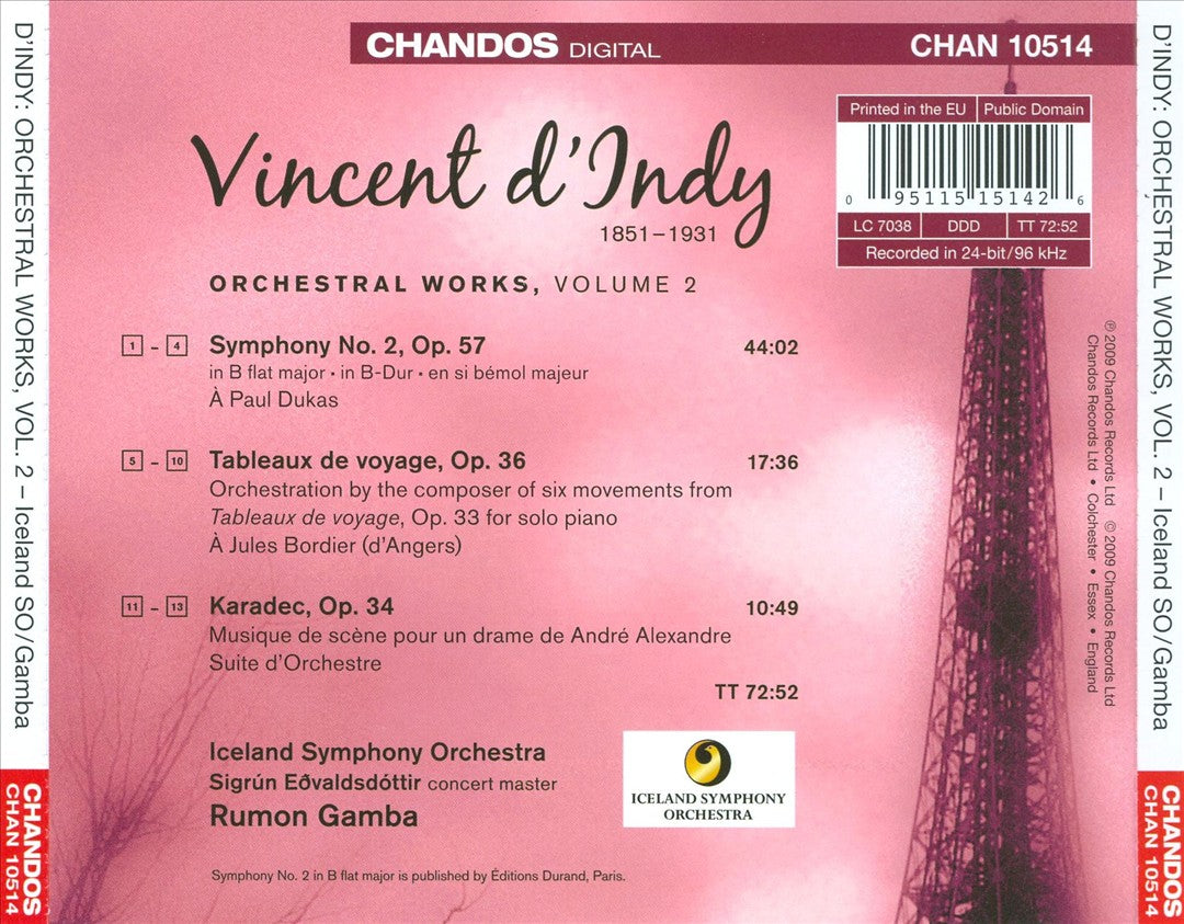 Vincent d'Indy: Orchestral Works, Vol. 2 cover art