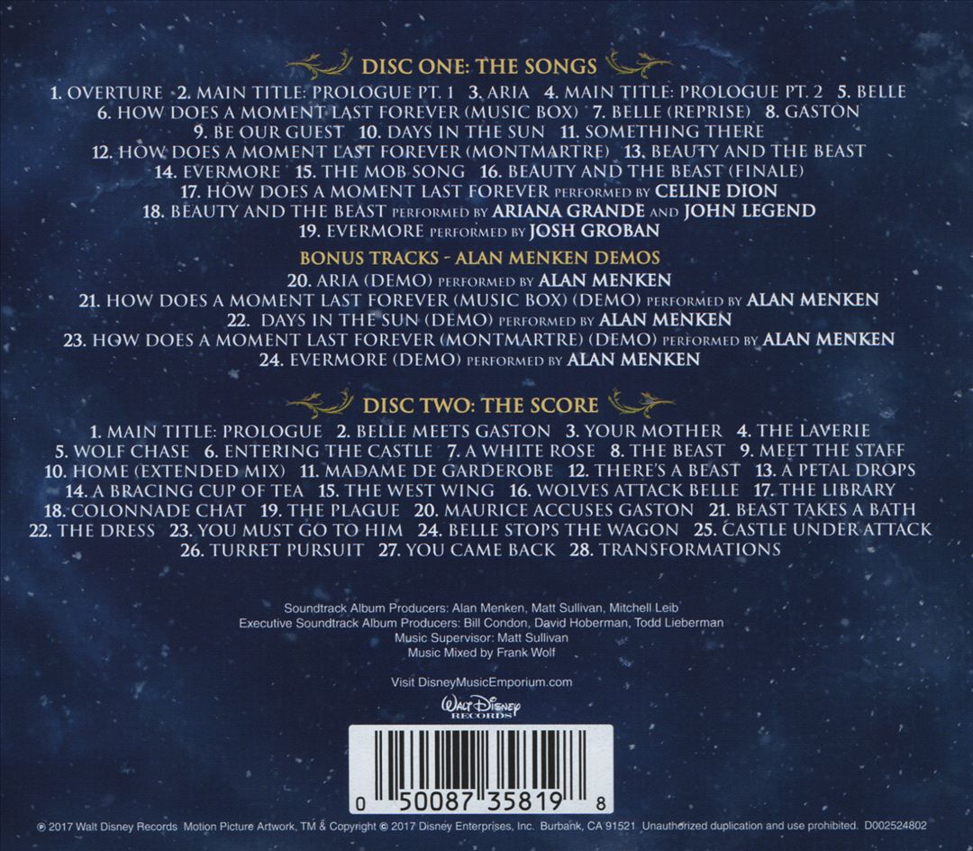 Beauty and the Beast [2017] [Original Motion Picture Soundtrack] [Deluxe Edition] cover art
