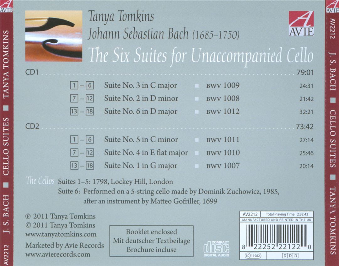 Bach: Six Suites for Unaccompanied Cello cover art