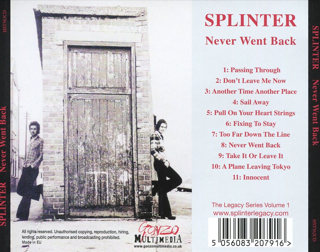 Never Went Back cover art