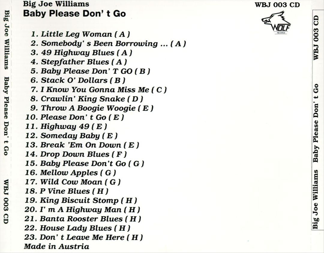 Baby Please Don't Go cover art