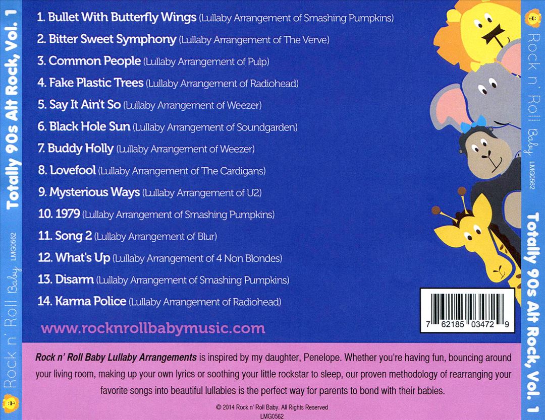 Totally 90's Alt Rock Lullabies, Vol.1 cover art