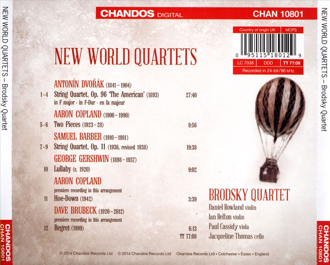 New World Quartets cover art