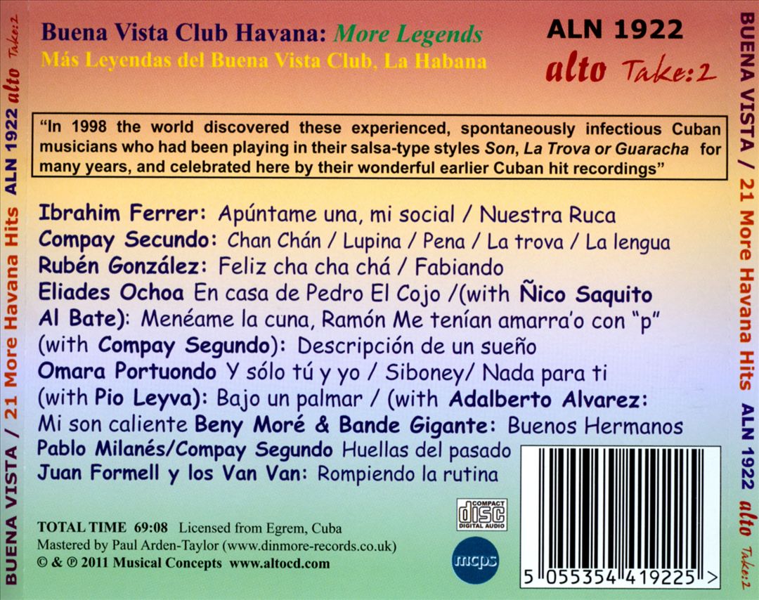 Buena Vista: More Havana Stars/Mas Leyendas De La Habana cover art