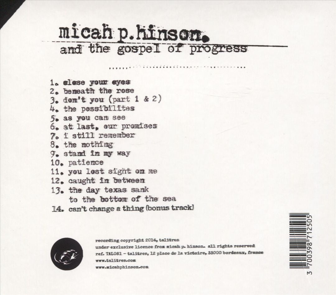 Micah P. Hinson & the Gospel of Progress cover art