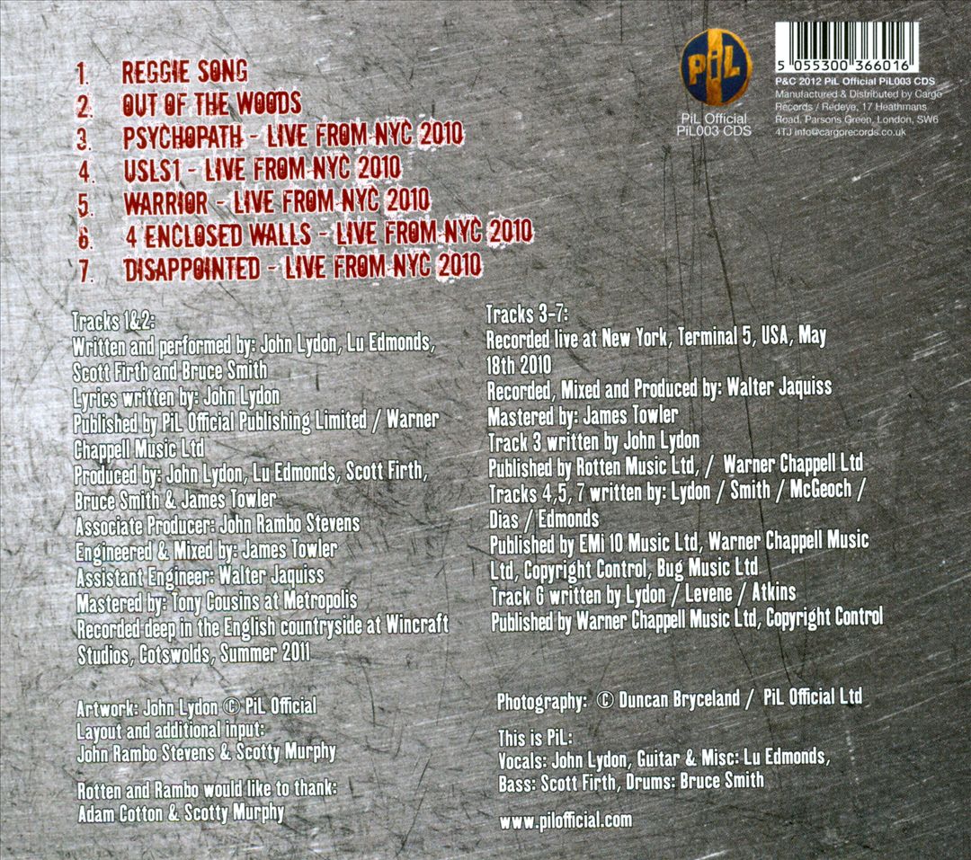 Reggie Song/Out of the Woods cover art