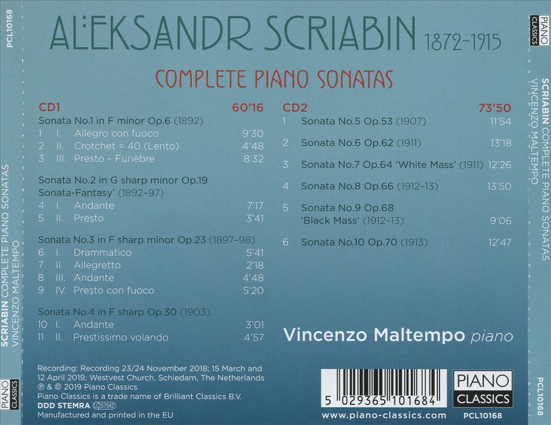 Scriabin: Complete Piano Sonatas cover art