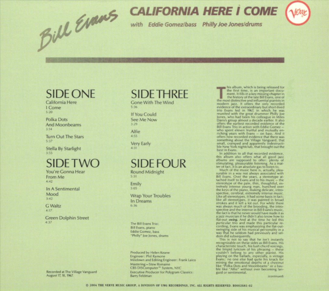 California Here I Come cover art