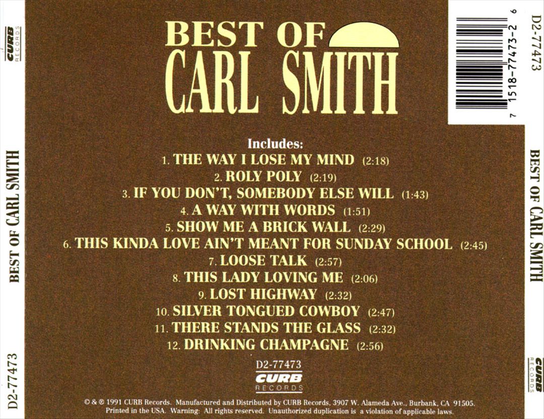 Best of Carl Smith cover art