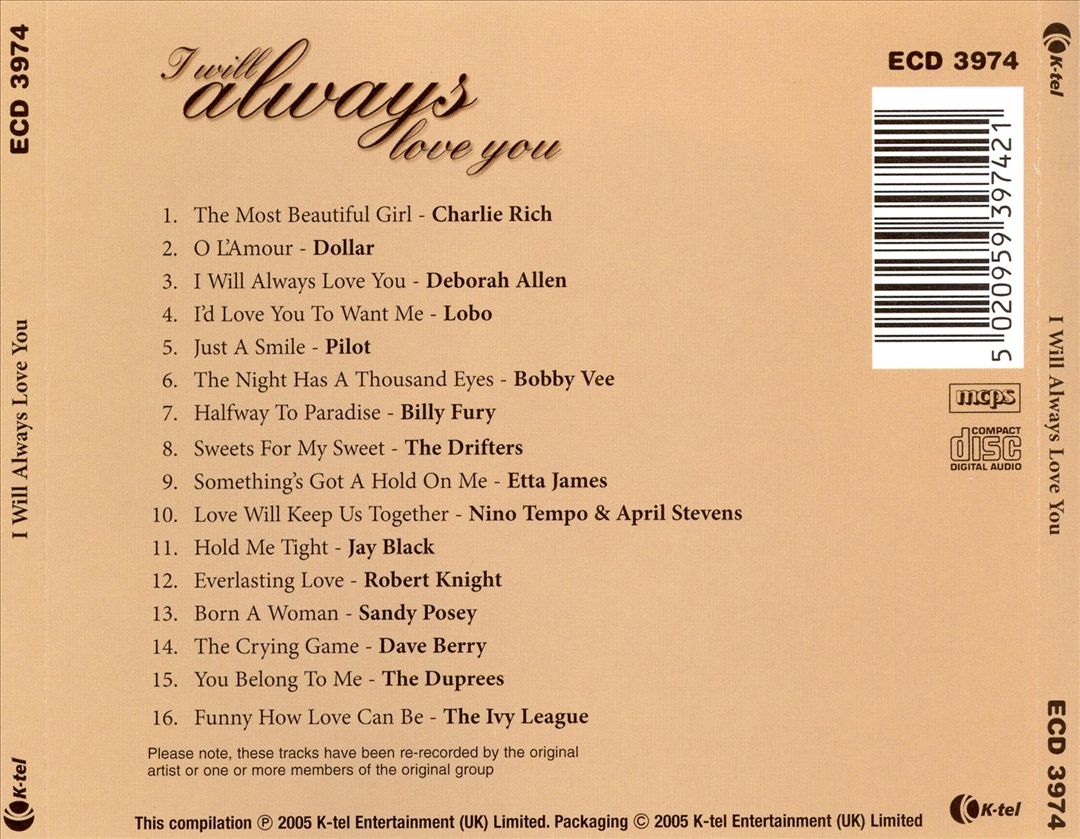 I Will Always Love You [K-Tel] cover art
