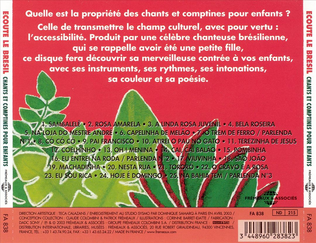 Écoute Le Brésil: Chants Et Comptines Pour Enfants cover art