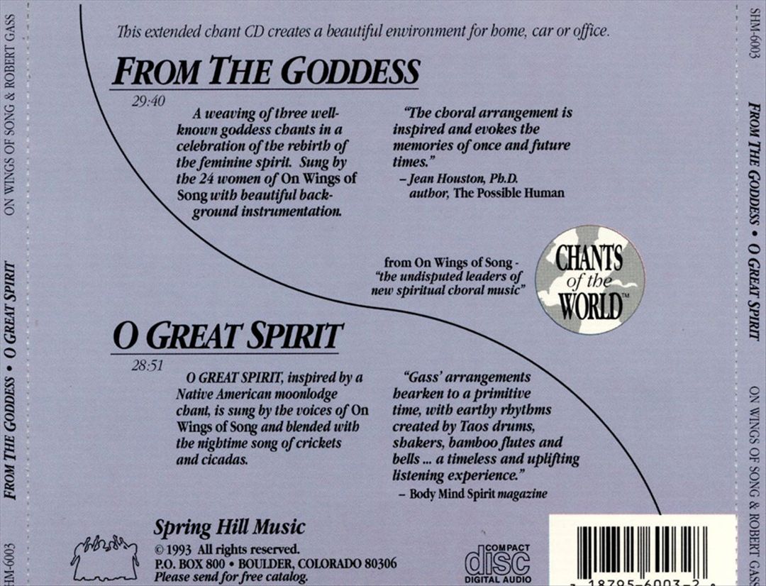 From the Goddess/O Great Spirit cover art